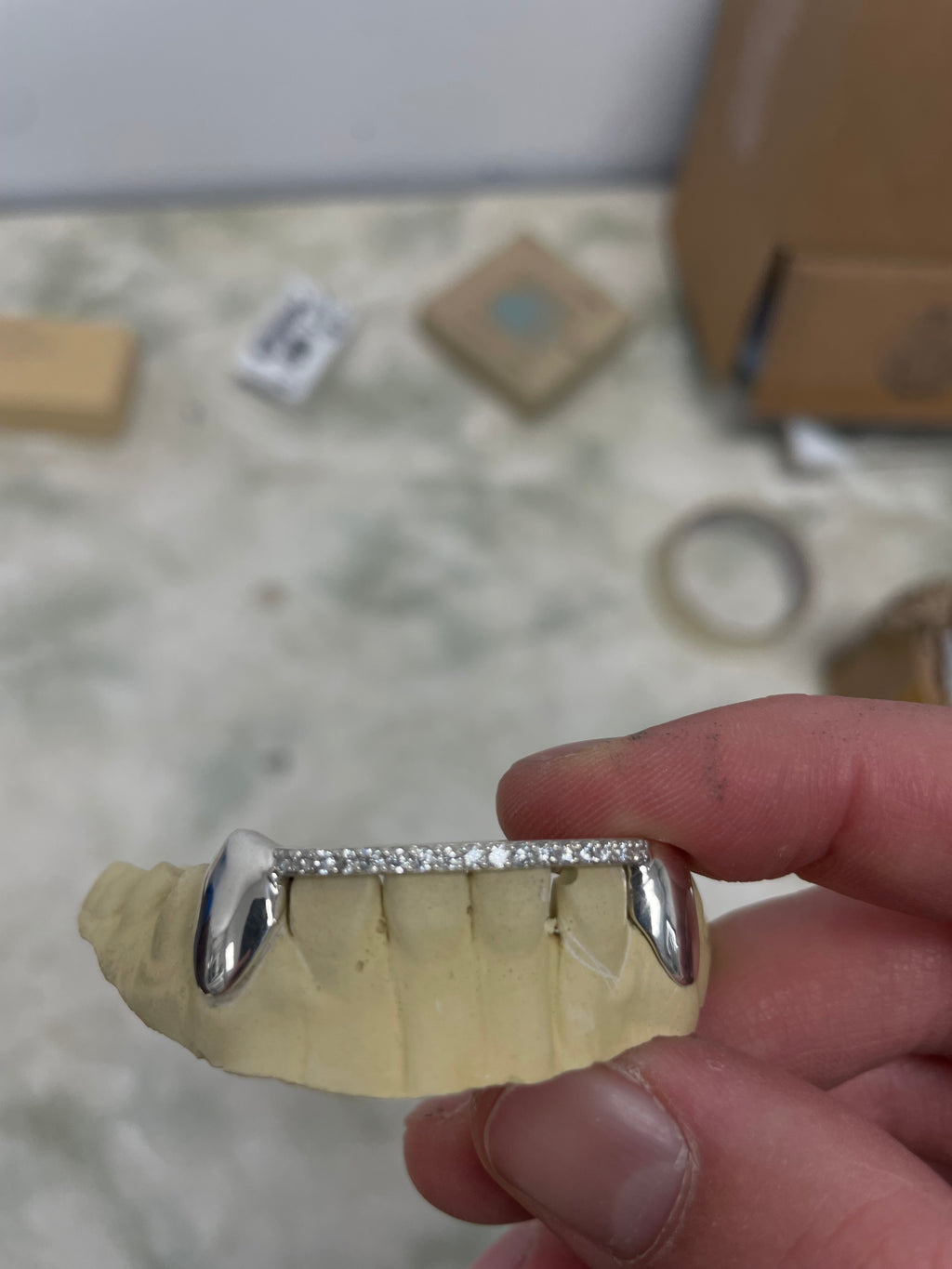 VS-VVS Diamond Bridge Grillz