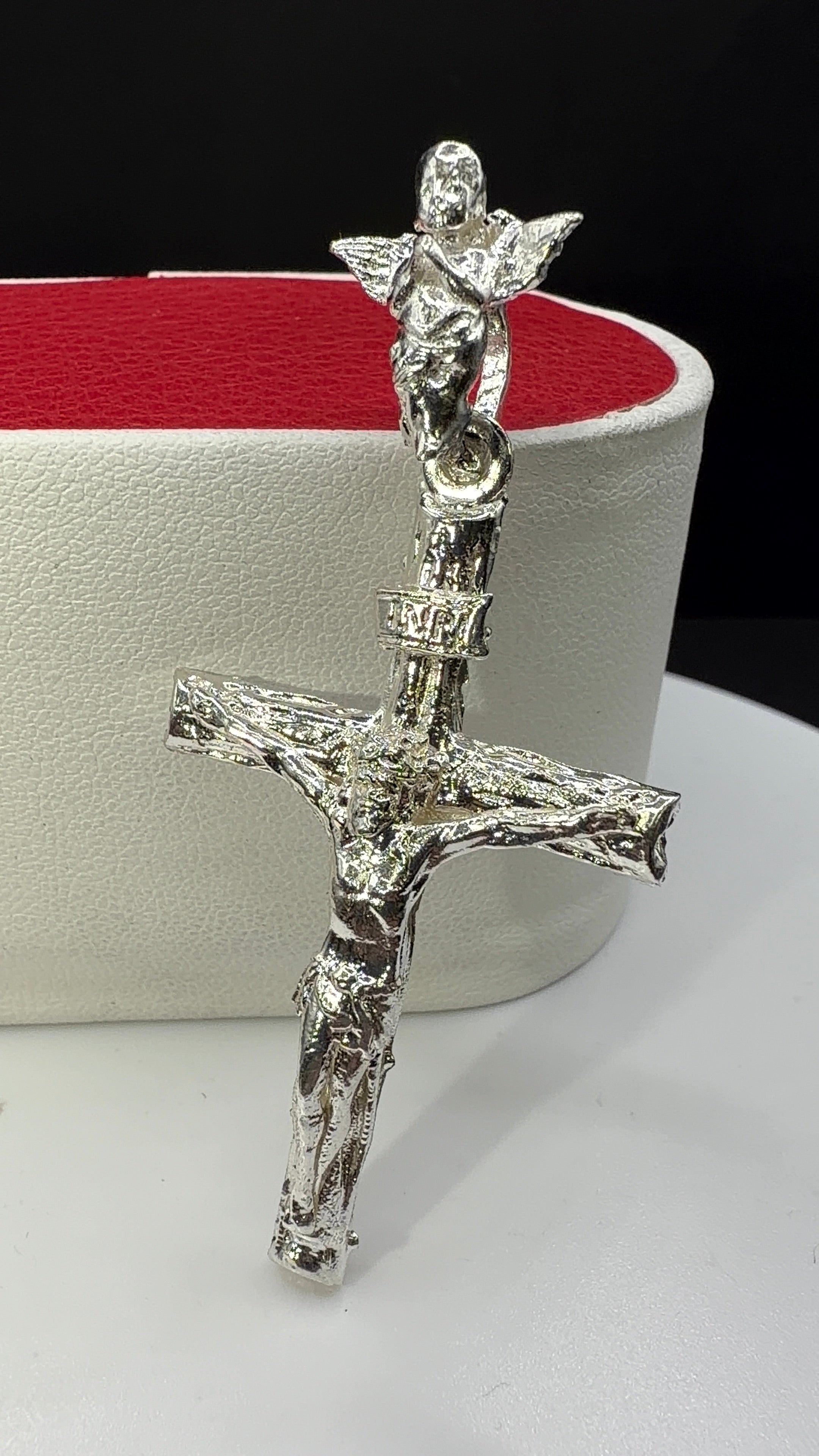 Silver Jesus on the Cross Pendant