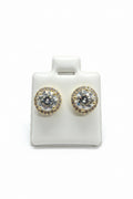 VVS Moissanite “Halo” Earring Studs