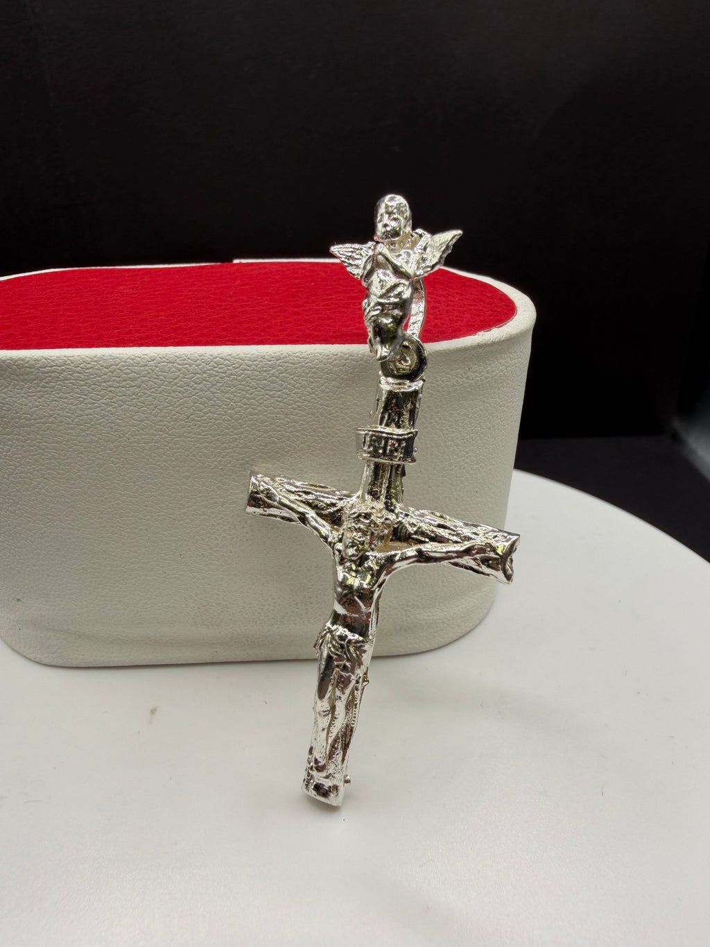 Silver Jesus on the Cross Pendant