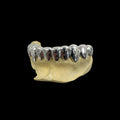 Chrome Cross Polished Silver Grillz