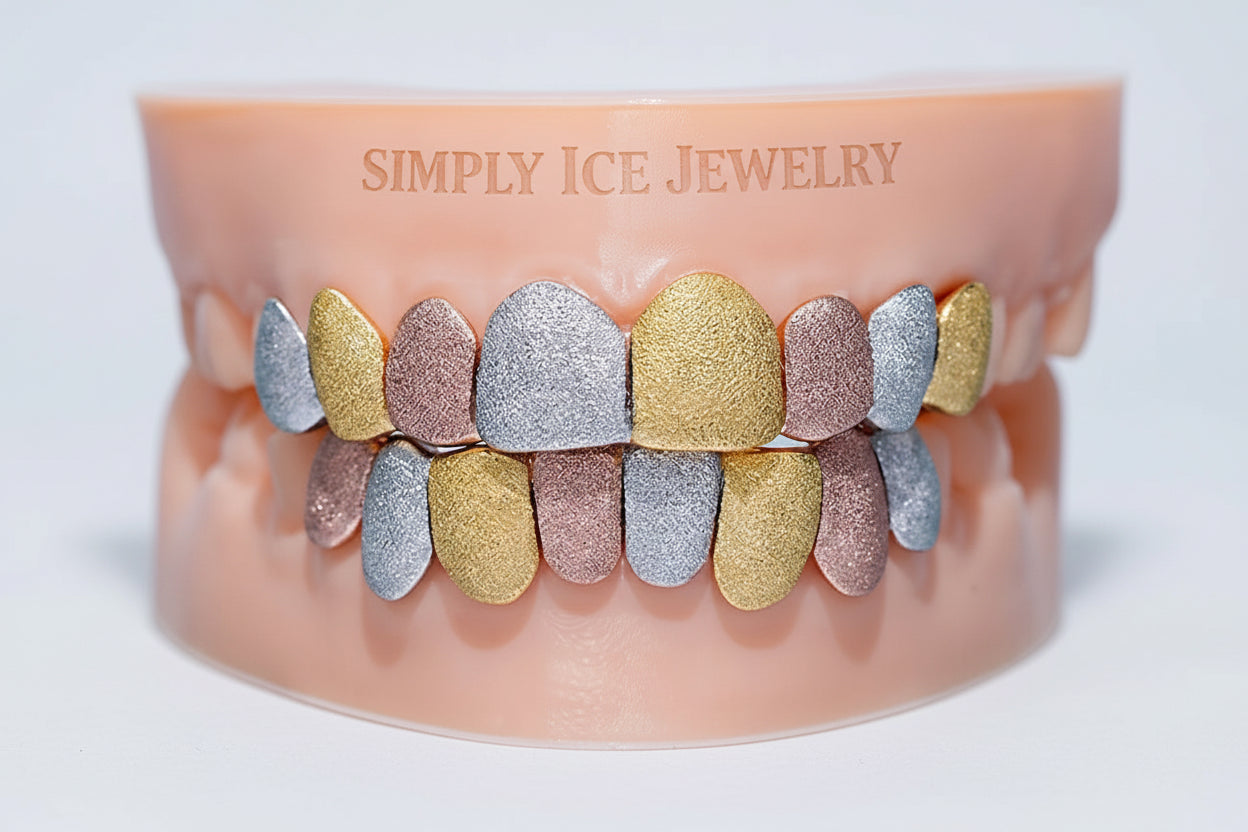 Triple Colour Diamond Dust Grillz