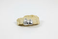 Silver "Chrome" Cross Double Cap Grillz